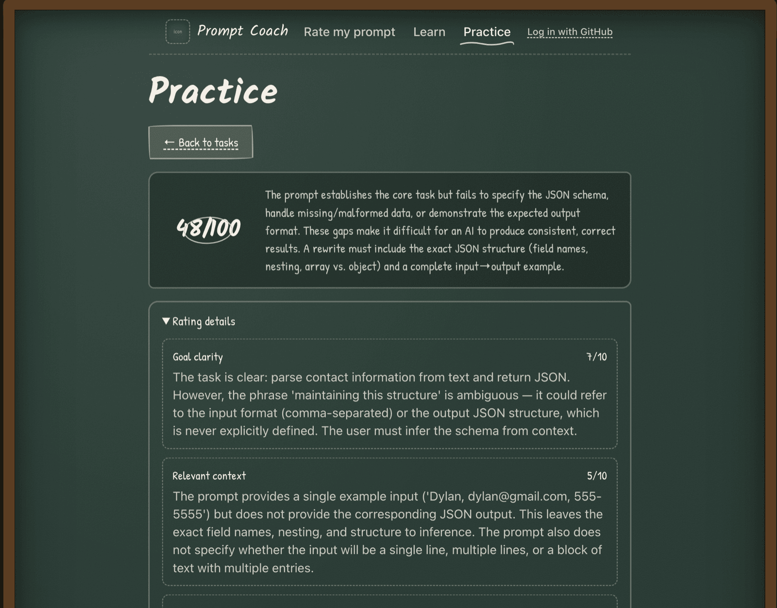 Practice mode
